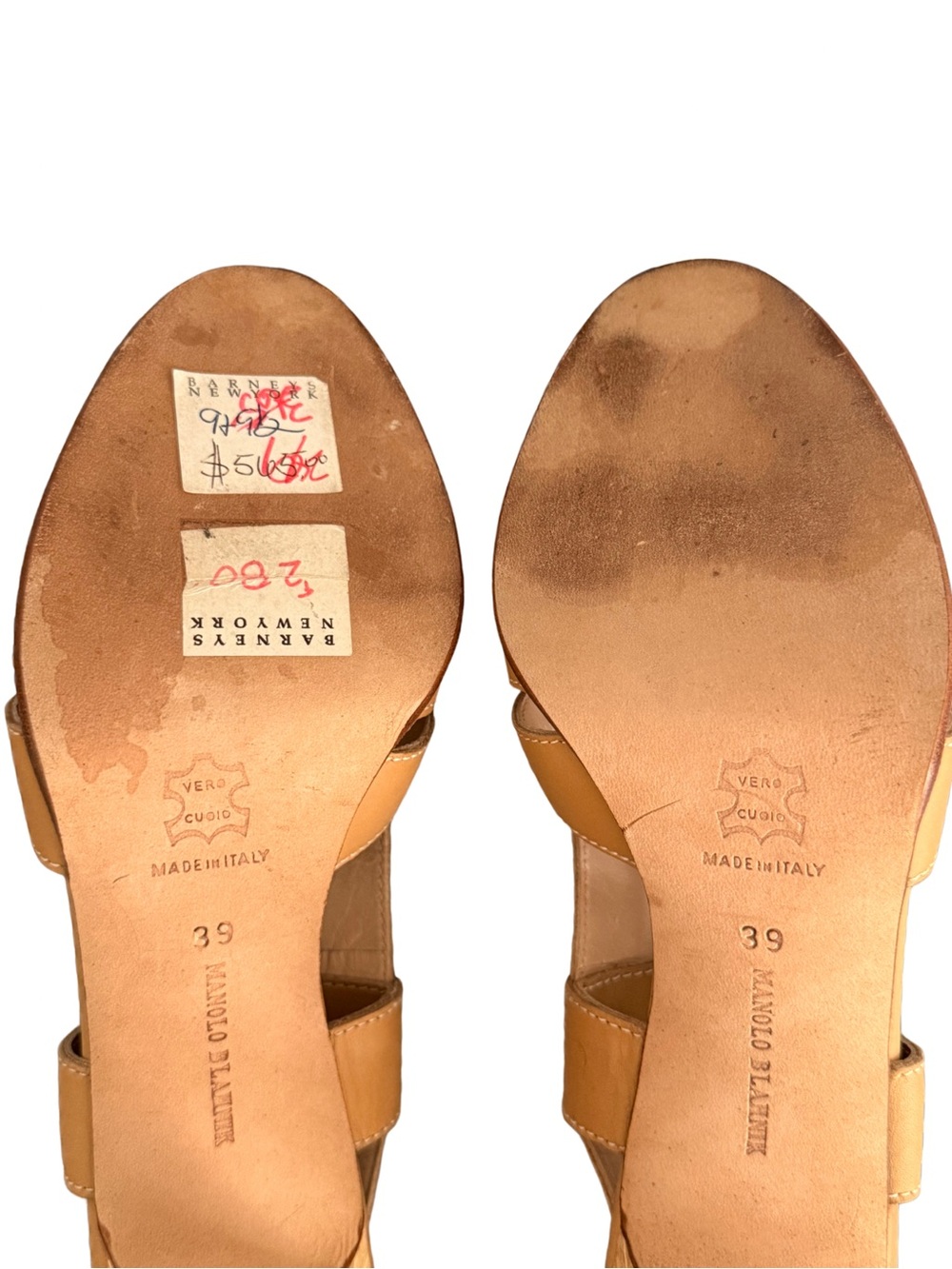 Vintage Manolo Blahnik Kentiatta Bulgaro Leather Sandals | 39 | Box - Picture 3 of 7